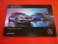 MERCEDES C117 X117 CLA Coupè e Shooting Brake listino prezzi del 2016