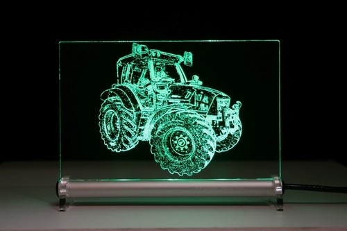 Targa luminosa led incisa è - luminosa,
