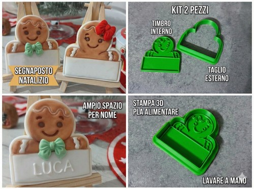 Tagliabiscotti natalizio omino - tagliabiscotti,