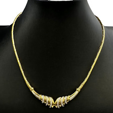 Collier vintage anni '90 Italia collana in oro massiccio 18k diamanti naturali