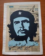 Stampa su tela di  CHE GUEVARA con riproduzione autografo