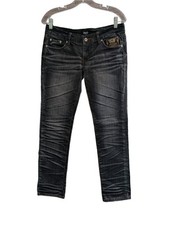 Jeans D&G Dolce & Gabbana designer italiano loghi ricamati vita bassa usati in ottime condizioni taglia 30