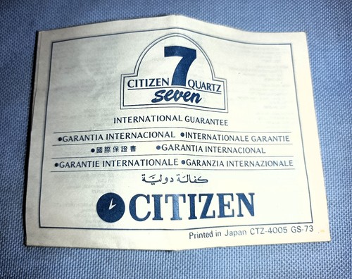 Citizen seven quartz garanzia - quartz,