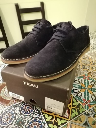 Derby uomo camoscio blu scarpe - derby,