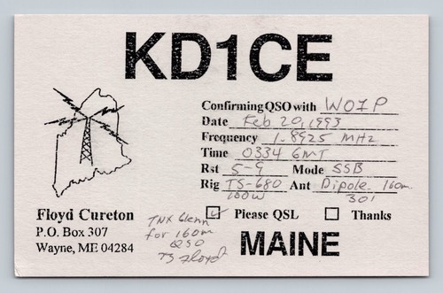 Ham radio qsl kd1ce - ham,