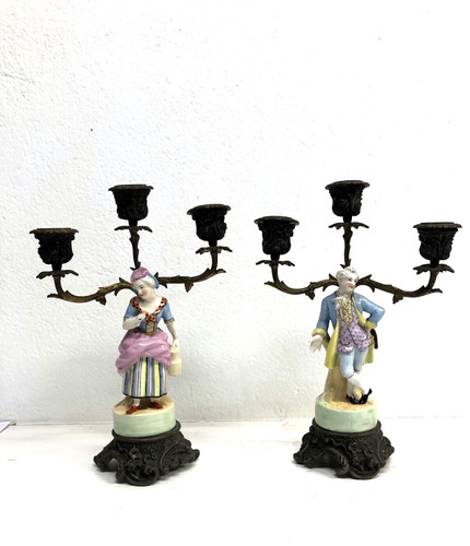 Coppia candelabro figura - coppia,