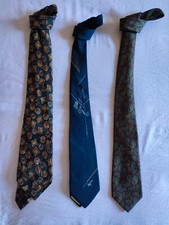 set cravatte uomo usate(sei), alcune in seta e di marca, multicolore 