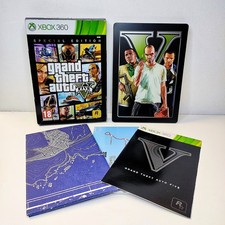 GTA V Grand Theft Auto 5 2 dischi edizione speciale XBOX 360 Steelbook con blueprint