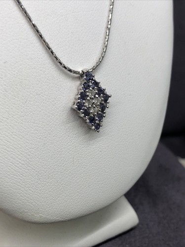 Collana zaffiri brillanti - e,