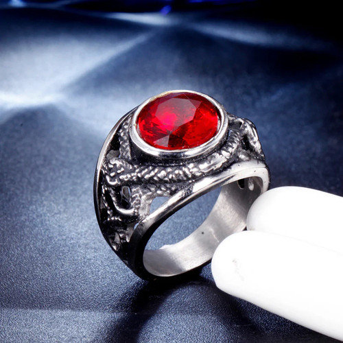 Anello uomo acciaio titanio - uomo,