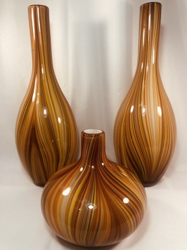 Trio set vintage art glass - vintage,