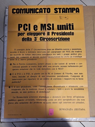 Manifesto politica pci msi - manifesto, e