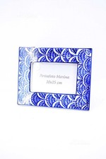 Porta Foto In Ceramica Blu