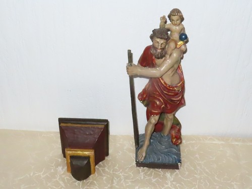 Statua legno del santo - legno,