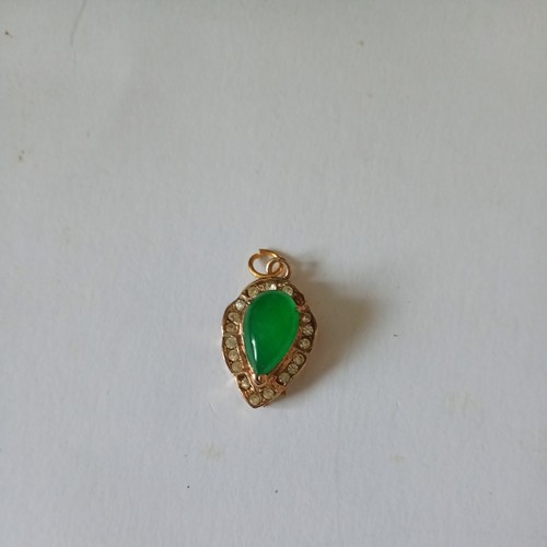 Ciondolo giada verde - , goccia