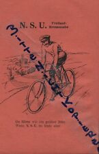 Neckarsulm, pubblicità intorno al 1920, NSU Vehiclewerke AG mozzo freno ruota libera bicicletta