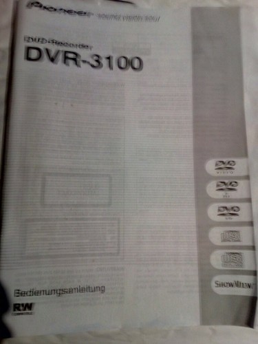 Pioneer dvr 3100 dvd - pioneer, recorder