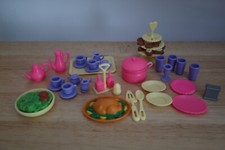 Barbie Casa dei Sogni Cucina Sala da Pranzo Set Accessori Cibo Bevande Tante da Fare