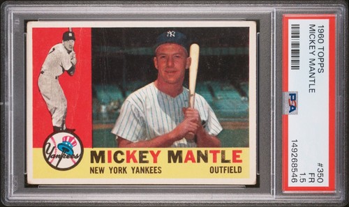 Mickey mantle 1960 topps - 1960, psa