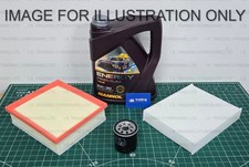 KIT TAGLIANDO FILTRI OLIO ABITACOLO ARIA PER KIA RIO 2 1.2 1.25 BENZINA 2011-2021 OLIO 5L