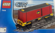 Lego 7939 Carro Container rosso con doppio carrello con istruzioni senza scatola