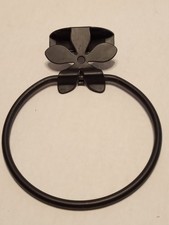 Anello porta asciugamani in ferro battuto nero porta sopra l'armadio, cucina/bagno 2 pezzi Set