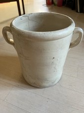Antico Vaso Giara Terracotta Smaltata 25 cm Vintage Primi 900 Maiolica Italiana
