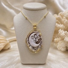 Collana Cammeo Luna Argento