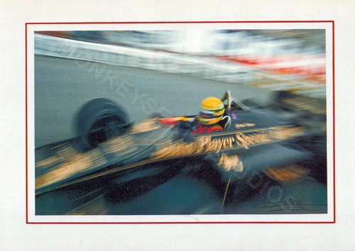 Cartolina ayrton senna lotus - cartolina,