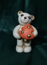 THUN ® BOZEN TEDDY ORSETTO 10 Cm CON ALBERO DI NATALE  VINTAGE ANNI '80 OTTIMO