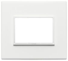 VIMAR EIKON EVO 21653.17 PLACCA 503 ALLUMINIO BIANCO TOTALE 3 POSTI SQUADRATA