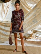 lotto 1336b vestito abito vestitino estate SHEIN bordò tg. S