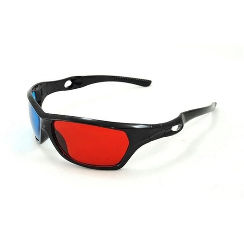 Paire lunettes bleu et - 3d,
