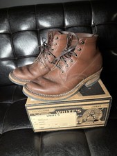 Stivali bianchi uomo stivali semi-vestiti fatti a mano negli USA 8,5D 2332-c MARRONE