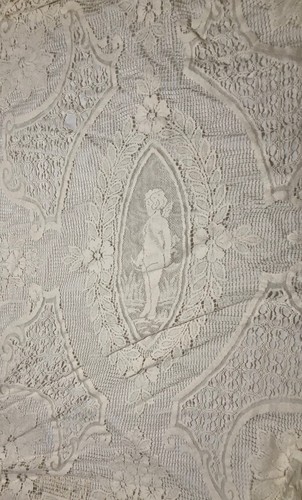 Vintage filet lace cherub - filet,