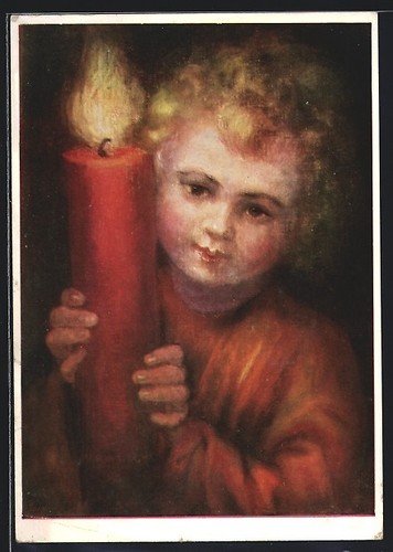 Cartolina artista maria - cartolina, d'artista