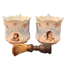 Antico set pennelli tazza da