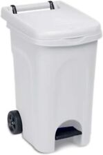 Pattumiera con ruote e pedale