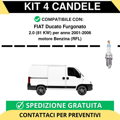 Kit candele per fiat ducato - per,