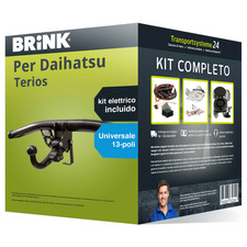 Pacco Gancio traino estr. Brink per Daihatsu Terios 06- & e-kit uni a 13 poli