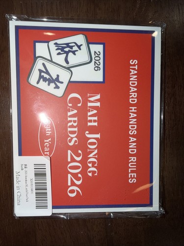 2026 mahjong cards - mahjong, ufficiali
