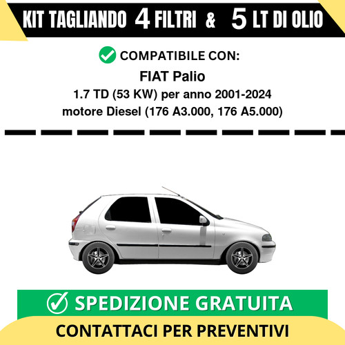 Tagliando per fiat palio 7 - palio, 1.7