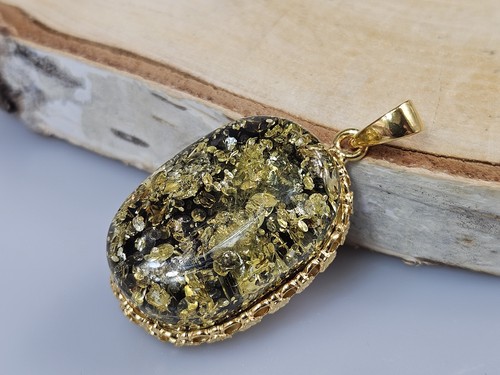 Collana ambra baltica verde - collana,