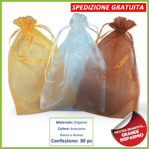 Sacchetti organza stock 19x30 - organza,