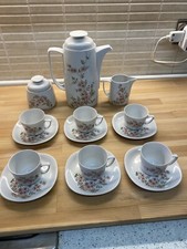 Vintage Winterling Bavaria Schwarzenbach Servizio da caffe/te da 6,fine porcella