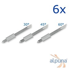 6 coltelli plotter per Graphtec 1,5 mm - 30° ALPUNA misuratore di qualità 