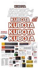 Adatto per KUBOTA KX080-4 Kit decalcomanie MINI ESCAVATORE / decalcomanie di sicurezza / 3M VINILE