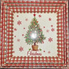 Vassoio Merry Christmas - Buon Natale Noel - Multicolore - Plastica - 3 Varianti