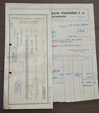 CASTAGNARO 1938  " OLEIFICIO DI CASTAGNARO "  FATTURA OLIO DI RICINO X FARMACIA.