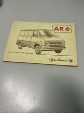 AR 6 ALFA ROMEO LIBRETTO USO E